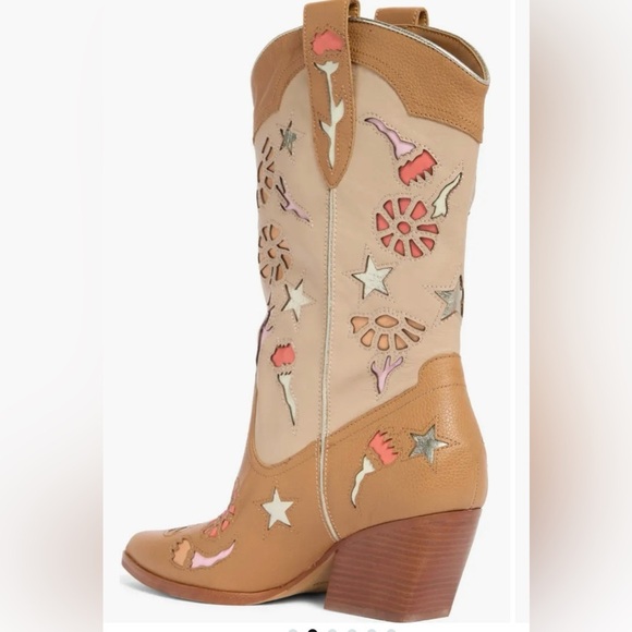 Dolce Vita Women's Lassie Western Boot Sz 8.5 Tan/ Multi - Picture 11 of 12
